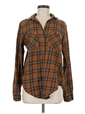 Topshop Long Sleeve Button-Down Shirt (view 1)