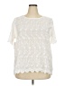 Kindred 100% Cotton Ivory White Short Sleeve Blouse Size 3X - photo 1