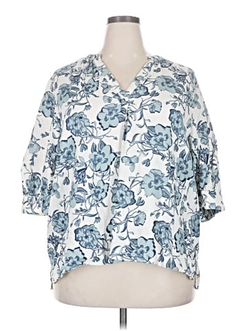 Caslon 3/4 Sleeve Blouse (view 1)