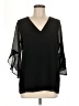 Calvin Klein Black 3/4 Sleeve Blouse Size M - photo 1