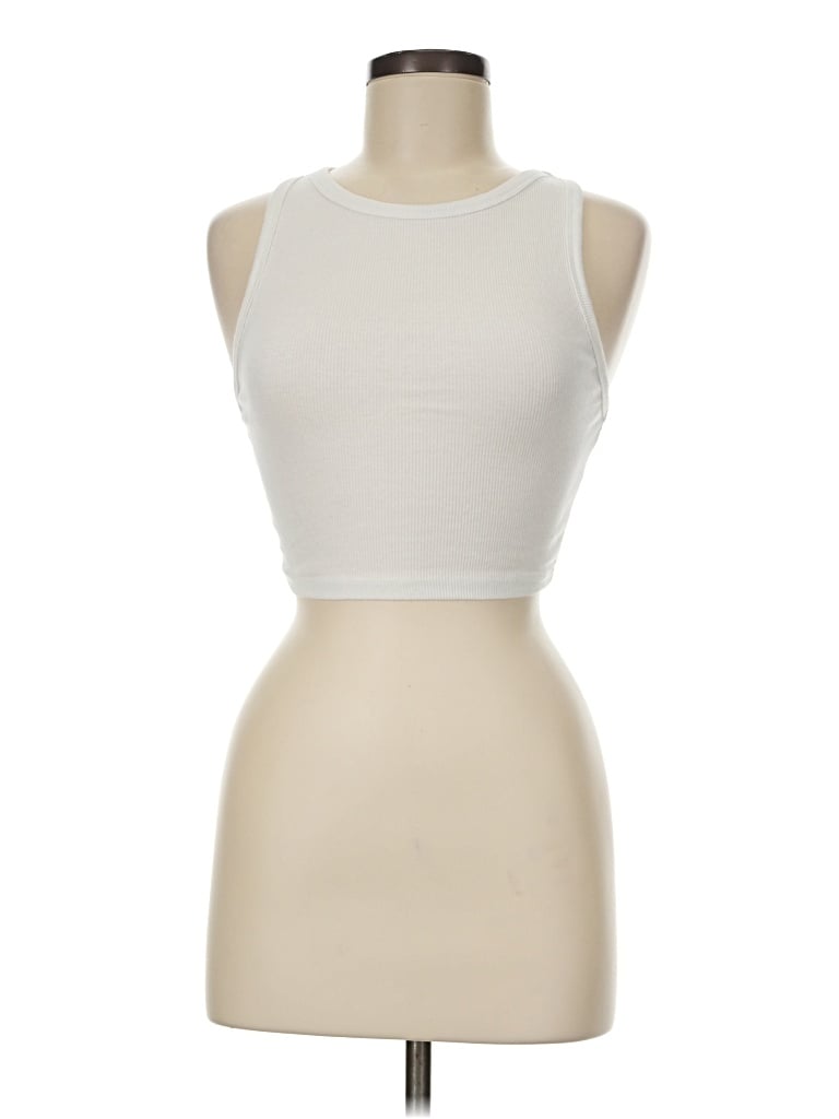 Pre-owned Zara Tank Top Ivory Halter Neckline Tops