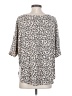Easel Animal Print Tan 3/4 Sleeve T-Shirt Size S - photo 2