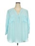 Torrid 100% Polyester Teal 3/4 Sleeve Blouse Size 3X Plus (3) - photo 1