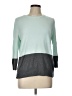 Lands' End Canvas Color Block Teal Pullover Sweater Size L - photo 1