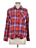Forever 21 100% Cotton Plaid Red Long Sleeve Button-Down Shirt Size M - photo 1