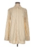 WeWoreWhat Stripes Ivory Long Sleeve Button-Down Shirt Size M - photo 1