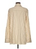 WeWoreWhat Stripes Ivory Long Sleeve Button-Down Shirt Size M - photo 2