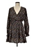 Reset 100% Rayon Print Black Casual Dress Size M - photo 1