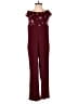 Coco + Jaimeson 100% Rayon Hearts Burgundy Jumpsuit Size XL - photo 1