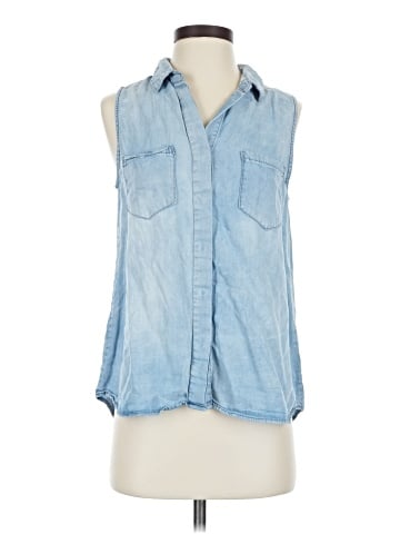Harper Sleeveless Button-Down Shirt (view 1)