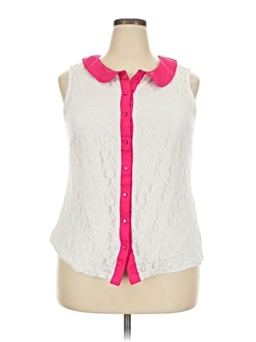 Cato Sleeveless Button-Down Shirt (view 1)