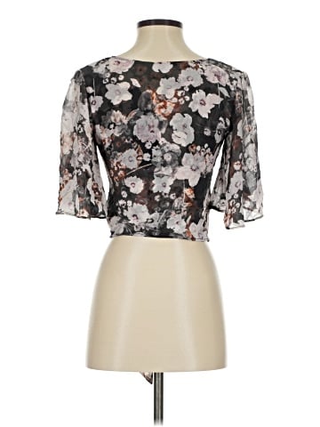 Intermix 3/4 Sleeve Silk Top (view 2)