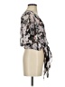 Intermix 100% Silk Gray 3/4 Sleeve Silk Top Size S - photo 4