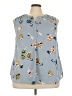 Daniel Rainn 100% Polyester Blue Sleeveless Blouse Size 3X - photo 1