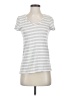 Halogen Stripes Silver Short Sleeve T-Shirt Size S - photo 1