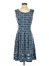 Max Studio Paisley Blue Casual Dress Size S - photo 1