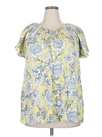 St. John's Bay Short Sleeve Blouse (view 1)