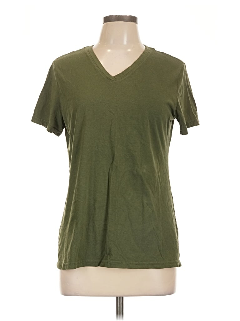 Pre-owned Time And Tru Short Sleeve T-shirt In Green