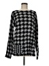 J.Jill 100% Cotton Houndstooth Silver Pullover Sweater Size M - photo 1