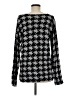 J.Jill 100% Cotton Houndstooth Silver Pullover Sweater Size M - photo 2