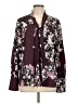 Natori 100% Polyester Floral Burgundy Long Sleeve Blouse Size L - photo 1