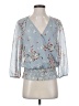 Eclair 100% Polyester Blue 3/4 Sleeve Blouse Size S - photo 1