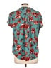41Hawthorn 100% Polyester Floral Teal Short Sleeve Blouse Size L - photo 2