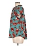 41Hawthorn 100% Polyester Floral Teal Short Sleeve Blouse Size L - photo 5