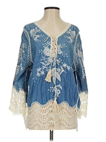 Coco + Carmen 3/4 Sleeve Blouse (view 1)