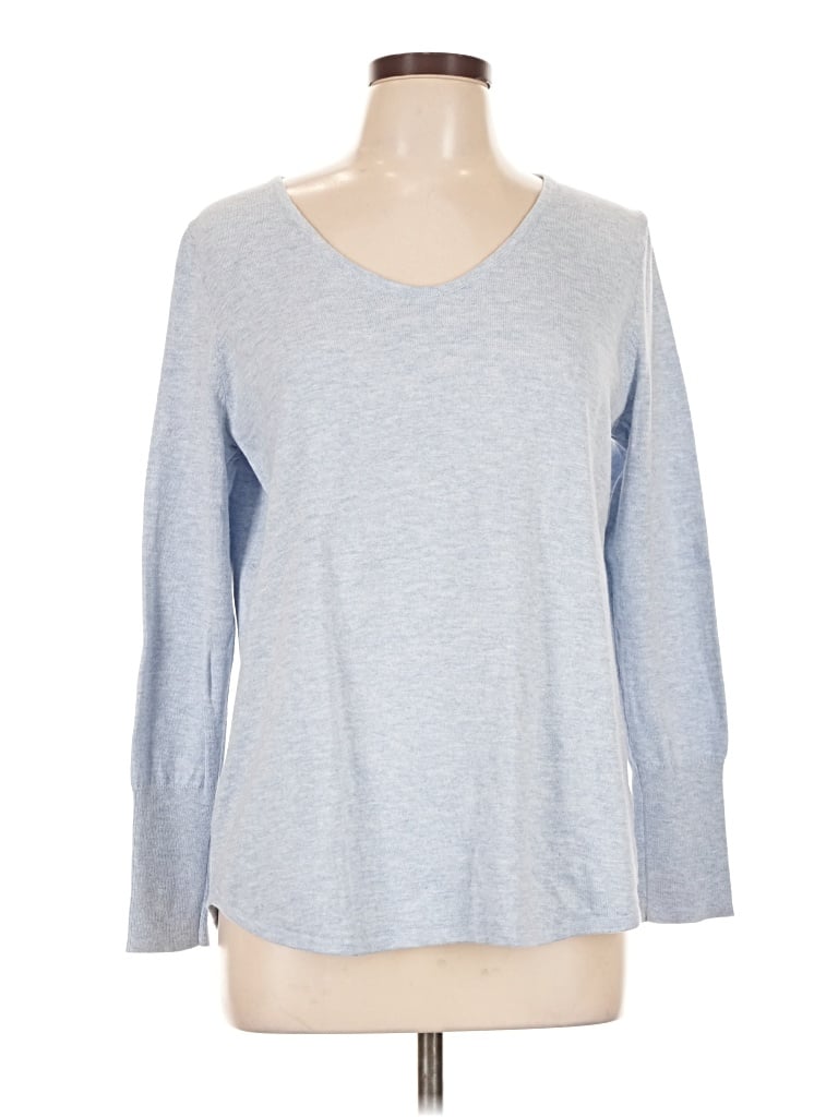 Pre-owned Nic + Zoe Pullover Sweater In Blue