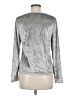 The Paragon 100% Polyester Metallic Silver Long Sleeve T-Shirt Size M - photo 2
