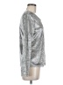 The Paragon 100% Polyester Metallic Silver Long Sleeve T-Shirt Size M - photo 4