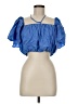 Zara Blue Short Sleeve Blouse Size M - photo 1
