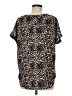 Buffalo by David Bitton 100% Polyester Animal Print Black Short Sleeve Blouse Size M - photo 2