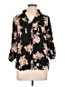 Iz Byer 100% Polyester Floral Black 3/4 Sleeve Blouse Size M - photo 1