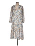 Joie Print Blue Casual Dress Size L - photo 1