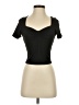 Shein Black Short Sleeve Top Size 4 - photo 1
