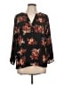 Daniel Rainn Floral Black 3/4 Sleeve Blouse Size L - photo 1