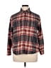 Old Navy 100% Cotton Plaid Gray Long Sleeve Button-Down Shirt Size L - photo 1