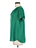 Pleione 100% Polyester Green Short Sleeve Blouse Size M - photo 5