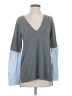 Trouve Solid Stripes Gray Pullover Sweater Size S - photo 1