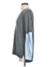Trouve Solid Stripes Gray Pullover Sweater Size S - photo 5