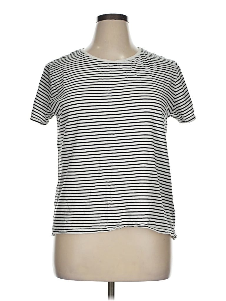 Pre-owned Zara Short Sleeve T-shirt In Silver