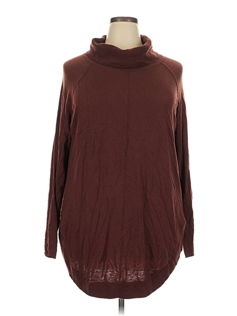 Pre-owned Caslon Turtleneck Sweater In Burgundy