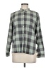 Gap 100% Cotton Checkered-gingham Gray Long Sleeve Button-Down Shirt Size M - photo 1