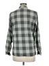 Gap 100% Cotton Checkered-gingham Gray Long Sleeve Button-Down Shirt Size M - photo 2