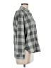 Gap 100% Cotton Checkered-gingham Gray Long Sleeve Button-Down Shirt Size M - photo 4