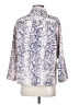 M.use 100% Polyester Paisley Silver 3/4 Sleeve Blouse Size S - photo 2