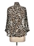 Marisol 100% Polyester Animal Print Silver 3/4 Sleeve Blouse Size L - photo 2