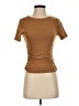 Open Edit Brown Short Sleeve Top Size XS - photo 1